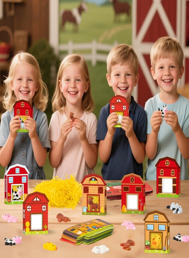 سي واي 2 سايد مجموعة ألعاب حيوانات المزرعة الإسفنجية من CY2SIDE، 24 قطعة، مع علبة هدايا على شكل حظيرة مزرعة وحشوة من الرافيا، هدية مثالية للأطفال. تتضمن المجموعة ألعابًا إسفنجية مصغرة لطيفة على شكل خنزير وبقرة ودجاجة، مثالية كهدية عيد ميلاد أو حقيبة هدايا ربيعية محشوة للبنات. - Image 5